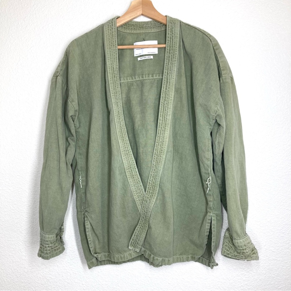 Zara Green Open-Front Jacket